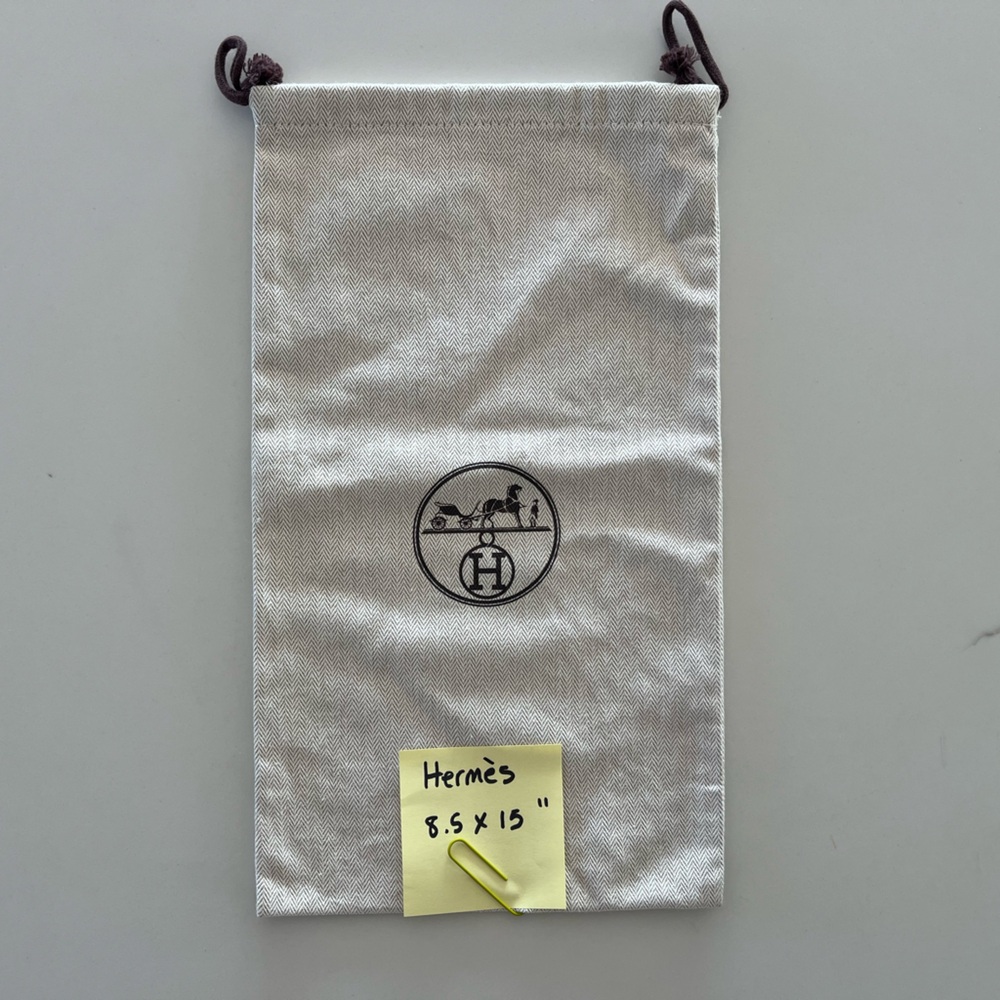 Hermès Dust Bag Dusty Protection Pouch with Drawstring - Hermes Dustbag ~8.5x15” - Picture 5 of 5